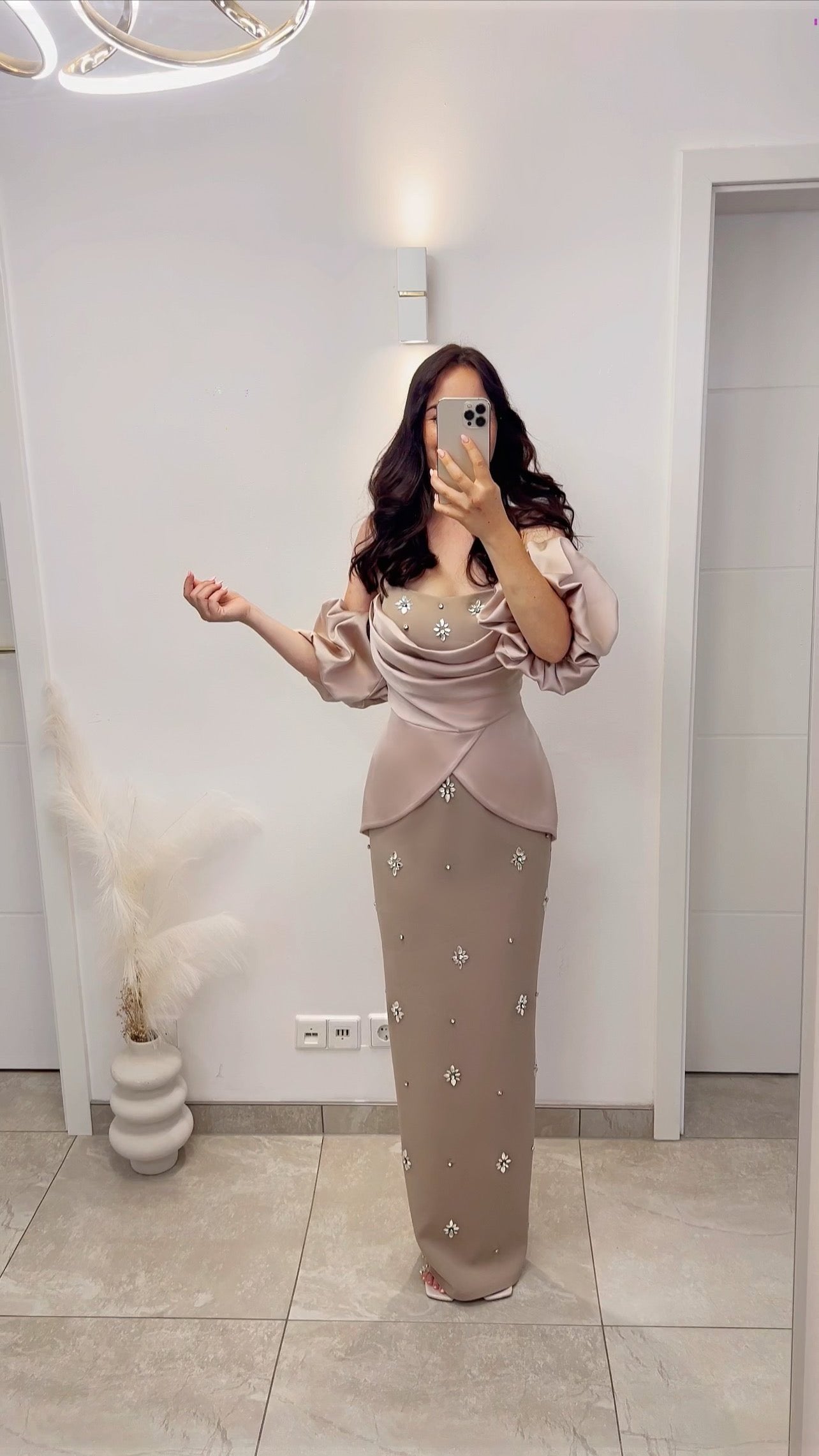 Sude Dress Beige